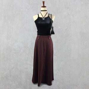 Early 2000s Y2K Coldwater Creek Plum Whimsygoth A-Line Midi Skirt
